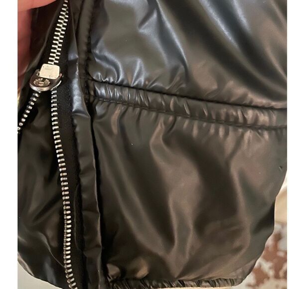 Belstaff Black Shiny Bomber Puffer Women’s Jacket Side Zip Pockets SZ IT44 US 12 - Picture 5 of 12